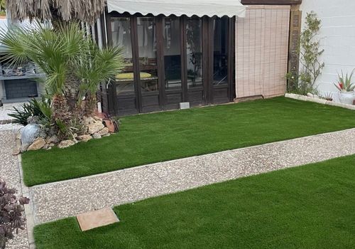 despues de instalacion de cesped artificial matigreen